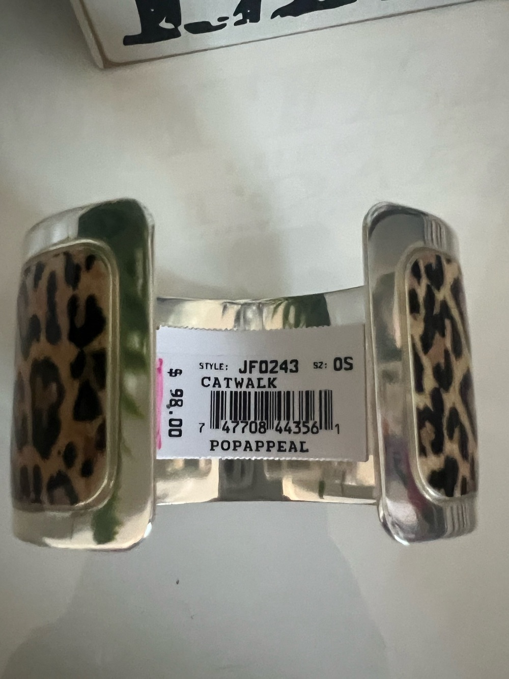 NWT BRIGHTON LEOPARD ANIMAL PRINT CATWALK POP APPEAL CUFF BRACELET - Picture 3 of 6